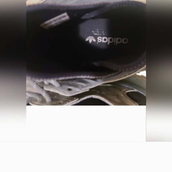 Adidas Men's Silver and Black Sneakers - Picture 11 of 14